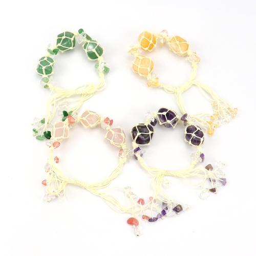 Gemstone Bracciali, Cordone di nodi, with Pietra naturale, gioielli di moda & materiali diversi per la scelta, nessuno, Lunghezza 22 cm, Venduto da PC