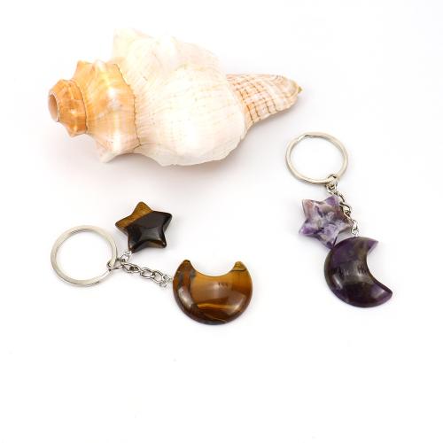 Bag Purse Charms Keyrings Keychains Natural Stone with Brass fashion jewelry nickel lead & cadmium free Sold By PC