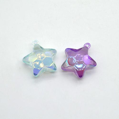 Acrylic Pendants Star DIY Approx 3.3mm Sold By Bag