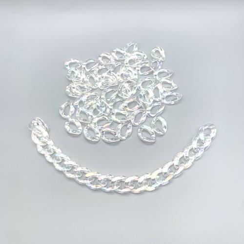 Ακρυλικό Η σύνδεση Ring, DIY, λευκό, 23.80x17.40x4.50mm, 100PCs/τσάντα, Sold Με τσάντα