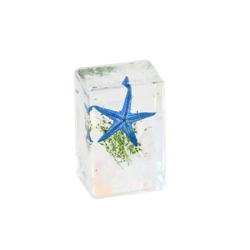 Fashion Decoration Resin with Trumpet Shell Fossil & Starfish Rectangle epoxy gel transparent Sold By PC