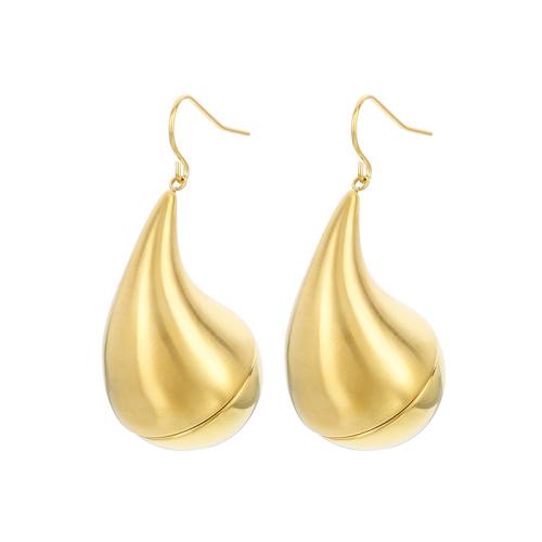 Stainless Steel Drop Earring 304 Stainless Steel Teardrop Vacuum Ion Plating fashion jewelry & for woman Sold By Pair