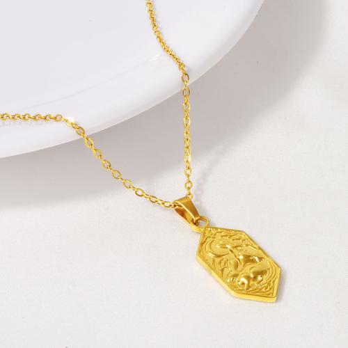 Stainless Steel Jewelry Necklace 304 Stainless Steel Rhombus plated for woman Length 40 cm Sold By PC