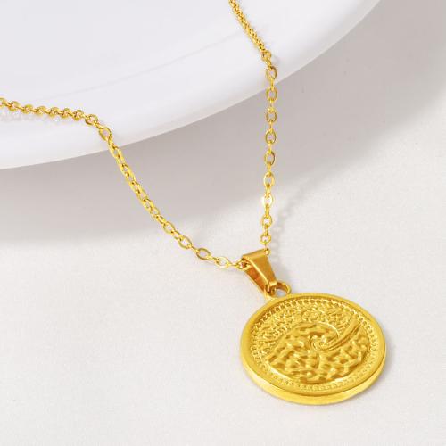 Stainless Steel Jewelry Necklace 304 Stainless Steel Round plated for woman Length 40 cm Sold By PC