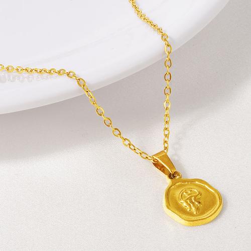 Stainless Steel Jewelry Necklace 304 Stainless Steel Slightly Round plated for woman Length 40 cm Sold By PC