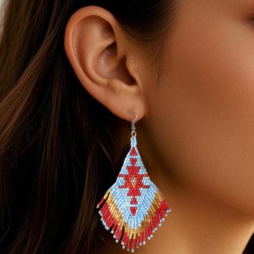 Earring Jewelry Seedbead for woman mixed colors nickel lead & cadmium free Sold By Pair