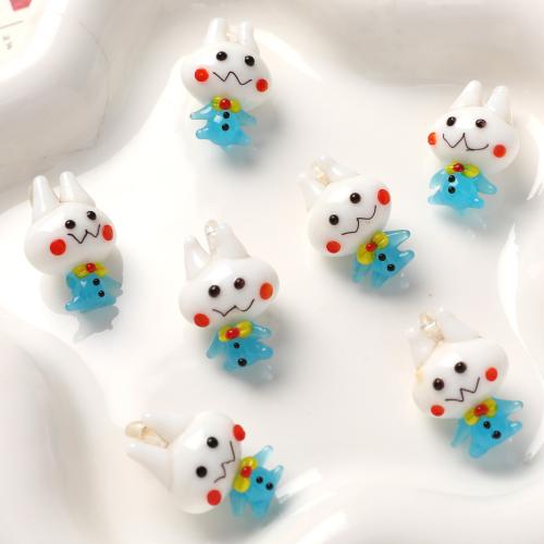 Fashion Lampwork Pendants Rabbit DIY mixed colors Sold By Bag