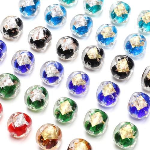 Gold Foil Lampwork Beads DIY Approx 1.5mm Sold By PC