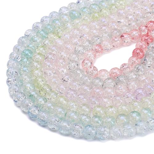 Crackle Glass Beads Round DIY 10mm Sold By Bag