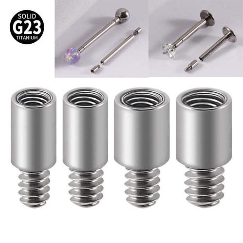 Titanium Alloy Piercing náušnice zjištění, lesklý, DIY & různé velikosti pro výběr, Prodáno By PC