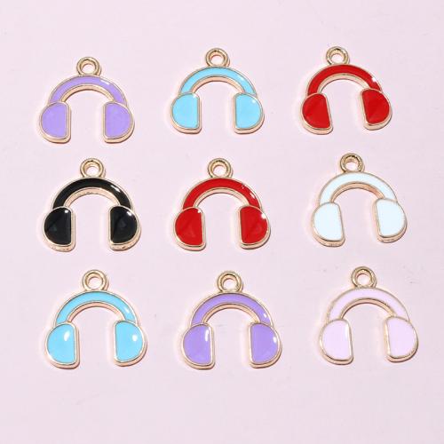 Zinc Alloy émail Pendants, alliage de zinc, Placage de couleur d'or, DIY, plus de couleurs à choisir, protéger l'environnement, sans nickel, plomb et cadmium, 15x14.50mm, Environ 100PC/sac, Vendu par sac