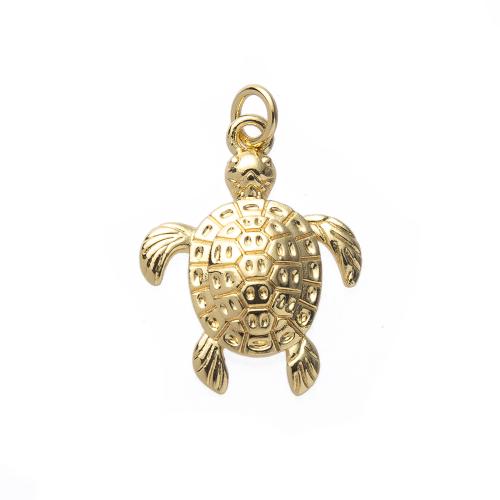 Brass Jewelry Pendants Turtle gold color plated DIY nickel lead & cadmium free Sold By PC