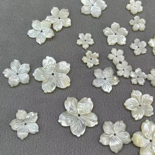 White Lip Shell Beads Flower DIY Sold By Bag