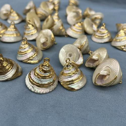 Pendentifs coquillage, coquille, coquille, Placage, DIY, plus de couleurs à choisir, about:18-24MM, 8PC/sac, Vendu par sac