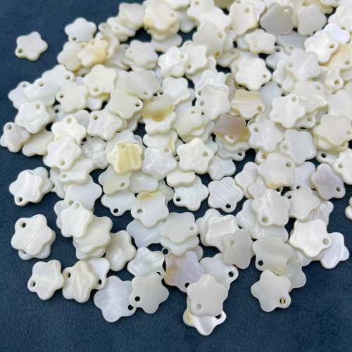 Pendentifs coquillage, coquille, fleur, DIY, blanc, 12mm, 100PC/sac, Vendu par sac