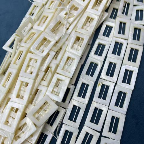 Natural Freshwater Shell Beads Rectangle DIY white Approx Sold By Strand