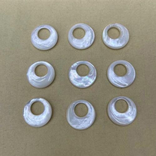 Witte Lip Shell Beads, Schelp, DIY, wit, 20mm, Verkocht door PC