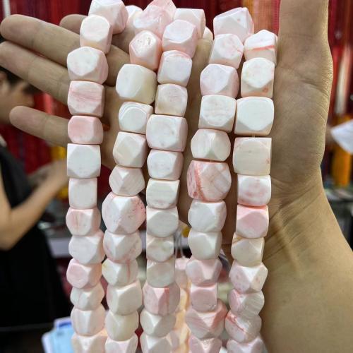 Natural Colored Shell Beads Square DIY pink MM Sold By Strand