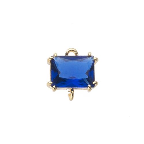 Pendentifs en laiton zircon cubique (CZ), rectangle, Placage, DIY & pavé de micro zircon, plus de couleurs à choisir, protéger l'environnement, sans nickel, plomb et cadmium, 9x4x10mm, Vendu par PC