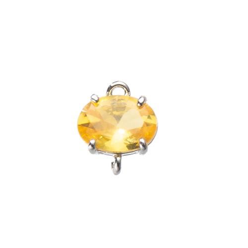 Pendenti di ottone di Cubic Zirconia (CZ), placcato, DIY & Micro spianare cubic zirconia, nessuno, assenza di nichel,piombo&cadmio, 8x4x10mm, Venduto da PC