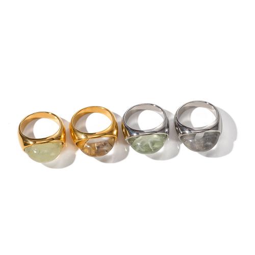 Stainless Steel Finger Ring 304 Stainless Steel with Resin plated fashion jewelry & for woman Sold By PC