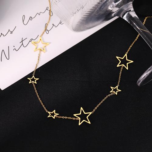 Stainless Steel Jewelry Necklace 304 Stainless Steel plated fashion jewelry & for woman & hollow Length Approx 40-50 cm Sold By PC