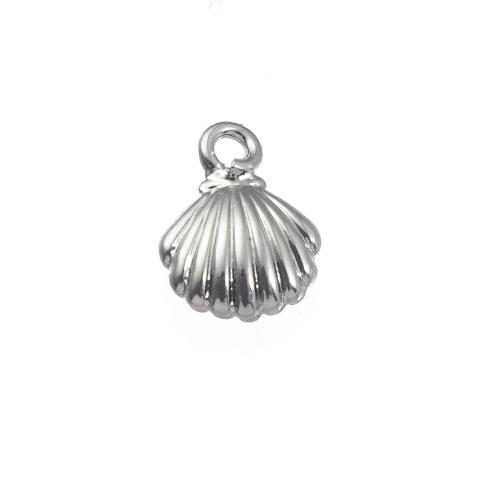 Mässing Smycken Hängen, Shell, plated, DIY, fler färger för val, nickel, bly och kadmium gratis, 14x4x13.60mm, Säljs av PC