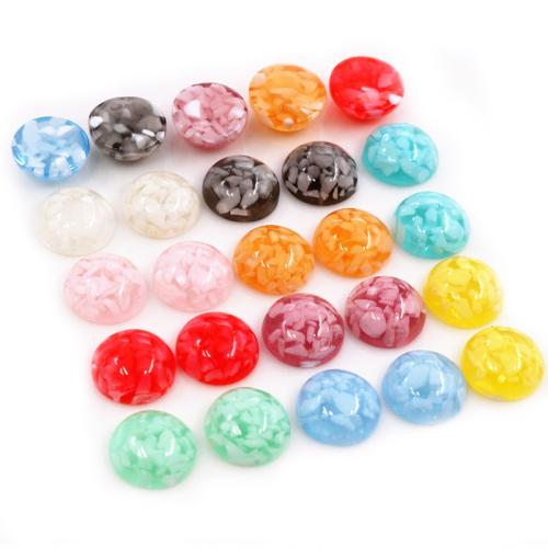 Mode Harpiks Cabochoner, Resin, du kan DIY, flere farver til valg, 12mm, 100pc'er/Bag, Solgt af Bag