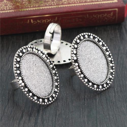 Zinc Alloy Finger Ring Setting plated DIY nickel lead & cadmium free Sold By Bag