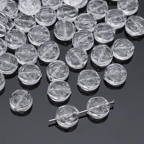 Fashion Glass Beads DIY clear Sold By Bag