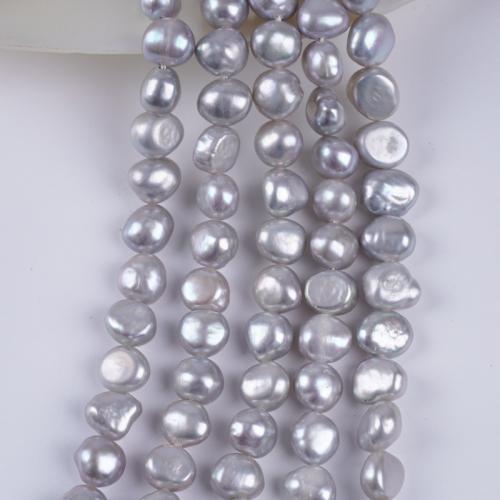 Keishi kultivované sladkovodní perle, Sladkovodní Pearl, DIY, šedá, about:7-8mm, Prodáno za Cca 18 cm Strand