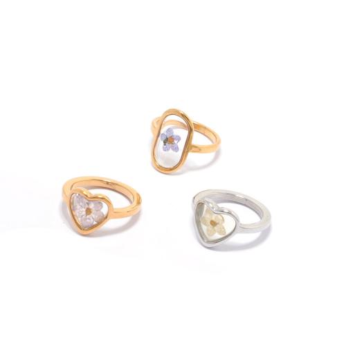 Vinger Ring in edelstaal, 304 roestvrij staal, mode sieraden & verschillende stijlen voor de keuze & voor vrouw, meer kleuren voor de keuze, Verkocht door PC