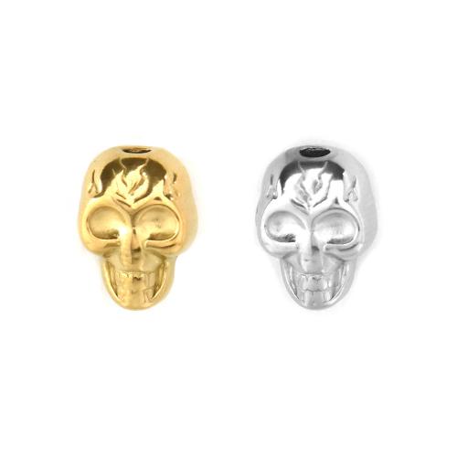 Stainless Steel Beads 304 Stainless Steel Skull Vacuum Ion Plating DIY Sold By Bag