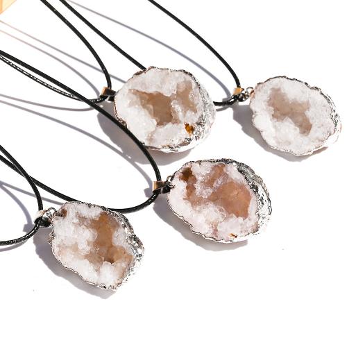 Quartz Gemstone Pendants gold color plated DIY mixed colors aboutuff1a38~58mm Sold By PC