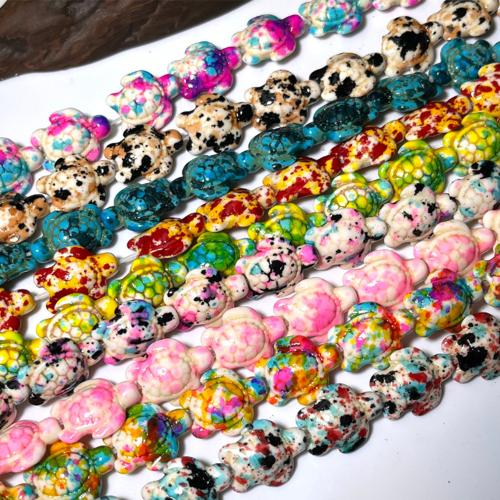 Perline gioielli gemme, Pietra naturale, Tartaruga, DIY, nessuno, 14x17mm, Appross. 23PC/filo, Venduto da filo