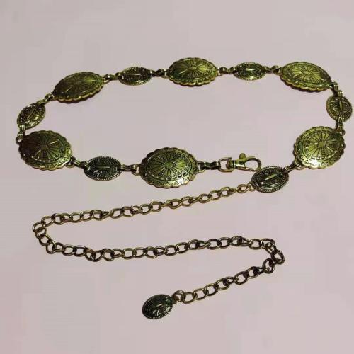 alliage de zinc chaîne de taille, Placage, styles différents pour le choix & pour femme, Longueur Environ 110-120 cm, Vendu par PC