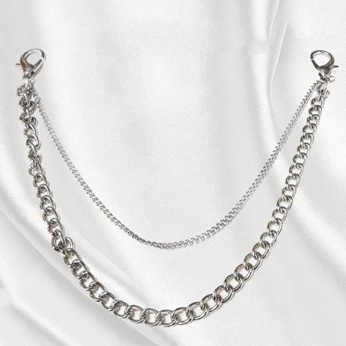 alliage de zinc chaîne de taille, Placage, Double couche & unisexe, Vendu par PC
