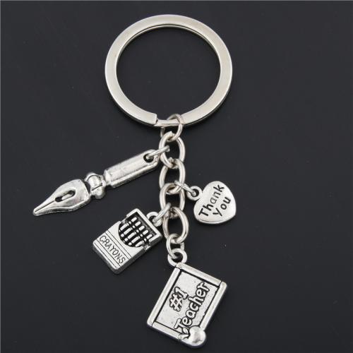Key Chain, Cink Alloy, pozlaćen, bez spolne razlike & različitih stilova za izbor, 30x60mm, Prodano By PC