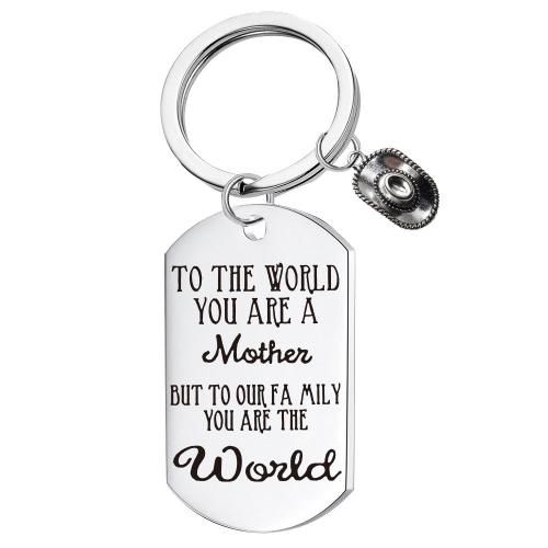 Bag Purse Charms Keyrings Keychains 304 Stainless Steel Unisex & with letter pattern Sold By PC