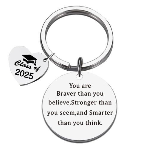 Bag Purse Charms Keyrings Keychains 304 Stainless Steel Unisex & with letter pattern Sold By PC