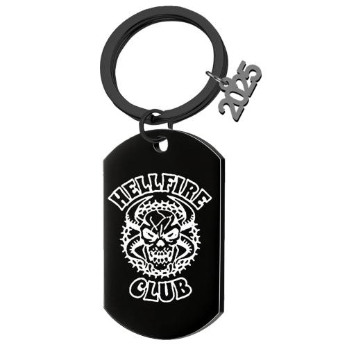 Key Chain, 304 rustfrit stål, forgyldt, Unisex & forskellige design til valg, 50x28mm, Solgt af PC