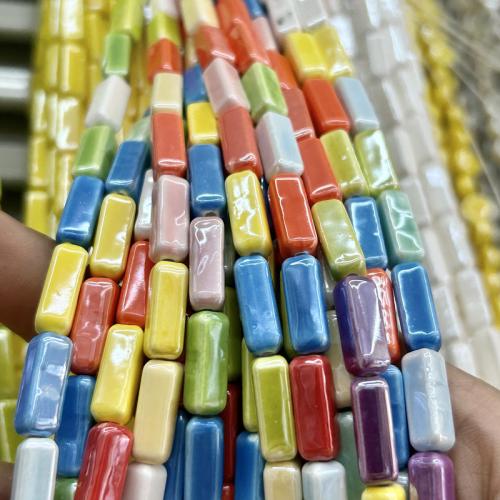 Porcelain Jewelry Beads Rectangle DIY Sold By Bag