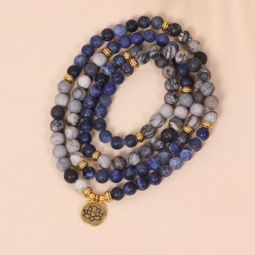 Mode halsband smycken, Soda, med Black Silk Sten & Zink Alloy, Flat Round, guldfärg pläterade, mode smycken & Unisex, blandade färger, 108PC/Strand, Säljs av Strand