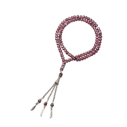 Crystal Bracelet with Zinc Alloy folk style & Unisex 8mm Sold By Strand