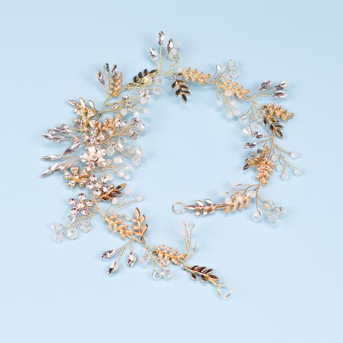 Bridal Hair Band Zinc Alloy with brass wire & Crystal & Plastic Pearl handmade fashion jewelry & for woman & with rhinestone Sold By PC