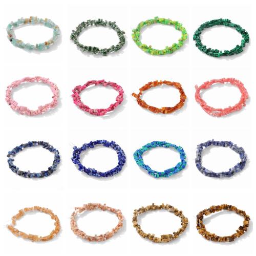 Gemstone Jewelry Beads Natural Stone Rectangle DIY Sold By Strand