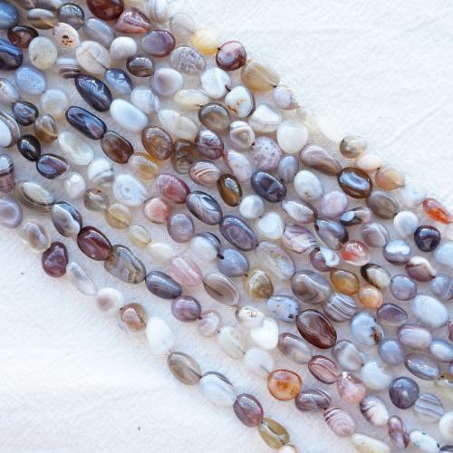 Naturlige Botswana Agate perler, Nuggets, du kan DIY & forskellig størrelse for valg, blandede farver, Solgt Per Ca. 39 cm Strand