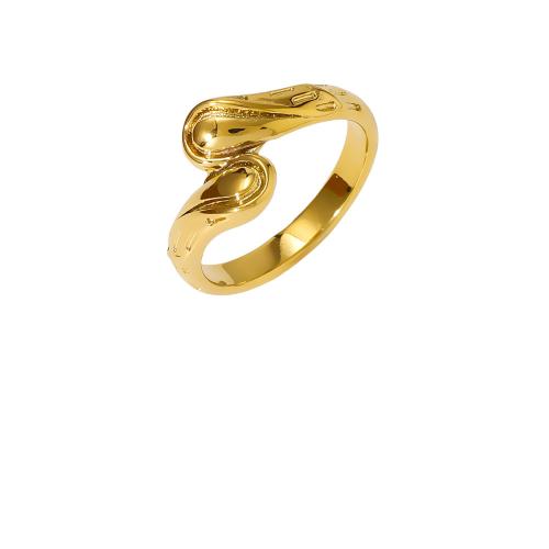 Rustfrit stål fingre Ringe, 304 rustfrit stål, guldfarve belagt, mode smykker & forskellige design til valg, gylden, Solgt af PC