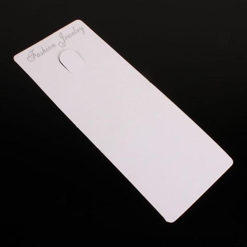 Jewelry Card Paper Rectangle white Sold By PC