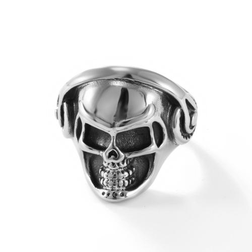 Ring Finger ze stali nierdzewnej, Stal nierdzewna 304, obyty, biżuteria moda & różnej wielkości do wyboru & dla człowieka, oryginalny kolor, sprzedane przez PC